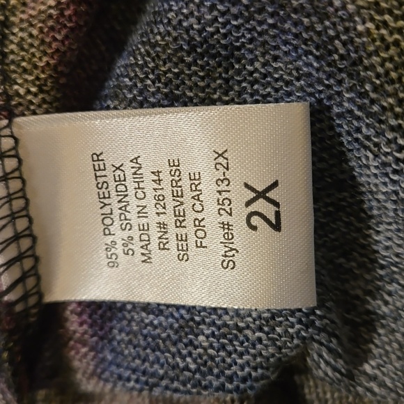 Ultra Teeze Women size 2X Top Dolman sleeves Multicolored - Picture 6 of 9